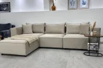 Canapé Elégance Velours Modulable 3+1 Pouf – Image 3