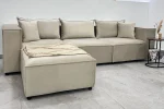 Canapé Elégance Velours Modulable 3+1 Pouf – Image 4