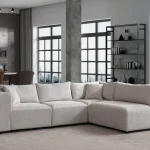 Canapé Azra Modulable Chenille Blanc cassé