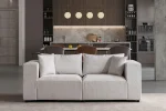 Canapé Azra Modulable Chenille Blanc cassé – Image 8