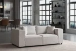 Canapé Azra Modulable Chenille Blanc cassé – Image 9