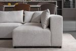 Canapé Azra Modulable Chenille Blanc cassé – Image 11