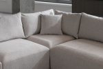 Canapé Azra Modulable Chenille Blanc cassé – Image 12