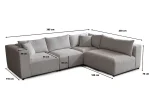 Canapé Azra Modulable Chenille Blanc cassé – Image 14