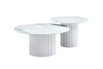 Table Basse Mina Travertin/ Céramique Couleurs au Choix – Image 6