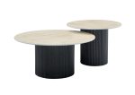 Table Basse Mina Travertin/ Céramique Couleurs au Choix – Image 7