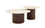 Table Basse Mina Travertin/ Céramique Couleurs au Choix – Image 10