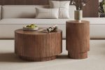 Table Basse Victor Bois De Manguier Brun Clair 70cm ou 35cm