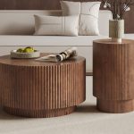 Table Basse Victor Bois De Manguier Brun Clair 70cm ou 35cm