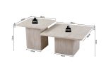 Set de 2 Tables Basses Bobby Travertin Beige – Image 9