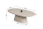 Table Basse Tavira 120cm Ciment Beige/ Blanc – Image 15