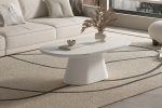 Table Basse Tavira 120cm Ciment Beige/ Blanc – Image 4