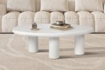 Table basse Tavira Beige/ Blanc 120cm