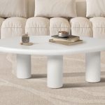 Table basse Tavira Beige/ Blanc 120cm