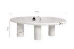 Table basse Tavira Beige/ Blanc 120cm – Image 6