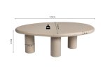 Table basse Tavira Beige/ Blanc 120cm – Image 12