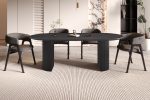 Table Lagos 220cm/ 200cm  Ovale Décor Brun Foncé