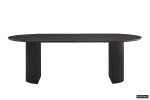 Table Lagos 220cm/ 200cm  Ovale Décor Brun Foncé – Image 4