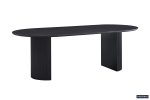 Table Lagos 220cm/ 200cm  Ovale Décor Brun Foncé – Image 5