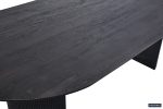 Table Lagos 220cm/ 200cm  Ovale Décor Brun Foncé – Image 2
