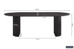 Table Lagos 220cm/ 200cm  Ovale Décor Brun Foncé – Image 7