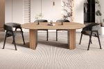 Table Lagos 200cm/ 220cm Ovale Décor Chêne Vieilli