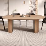 Table Lagos 200cm/ 220cm Ovale Décor Chêne Vieilli