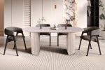 TABLE 'LAGOS' 200 CM OVALE DÉCOR TRAVERTIN BEIGE