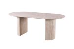 TABLE 'LAGOS' 200 CM OVALE DÉCOR TRAVERTIN BEIGE – Image 6