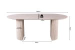 TABLE 'LAGOS' 200 CM OVALE DÉCOR TRAVERTIN BEIGE – Image 9