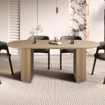Table Lagos 200 cm Ovale Décor Chêne Naturel