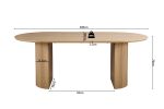 Table Lagos 200 cm Ovale Décor Chêne Naturel – Image 7