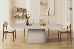 Table Tavira 220cm Ovale Ciment Beige – Image 2