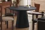 Table Miklos 120cm ronde décor Brun Foncé – Image 3