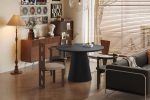 Table Miklos 120cm ronde décor Brun Foncé – Image 4