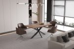 Table Extensible 160-200 CM Décor Brun Foncé