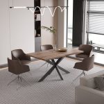 Table Extensible 160-200 CM Décor Brun Foncé