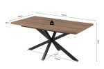 Table Extensible 160-200 CM Décor Brun Foncé – Image 6