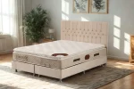 Lit Coffre HUGO BEIGE - Velours – Image 10