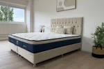 Lit Coffre HUGO BEIGE - Velours – Image 6