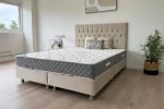 Lit Coffre HUGO BEIGE - Velours
