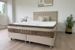 Lit Coffre HUGO BEIGE - Velours – Image 4