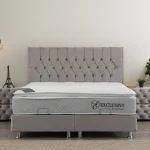 Lit Coffre HUGO GRIS - Velours