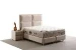 Lit Coffre SIDNEY BEIGE - Velours – Image 2