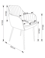 Chaises KANVAS Velours Coloris au Choix – Image 17
