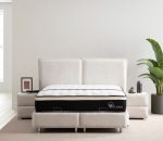 Lit Coffre Maya - Chenille Blanc Cassé