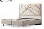 Lit Coffre PARMA - Velours Blanc Cassé – Image 2