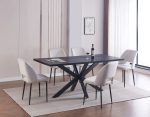 Table Repas Stella Bois Noir/ Point Noir de Hongrie – Image 2