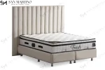 Lit Coffre Athena - Velours Blanc Cassé – Image 2