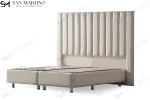 Lit Coffre Athena - Velours Blanc Cassé – Image 3